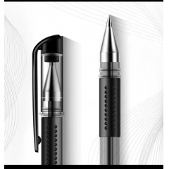 得力(deli)办公子弹头中性笔 水笔签字笔 6600es/0.5mm中性笔12支装